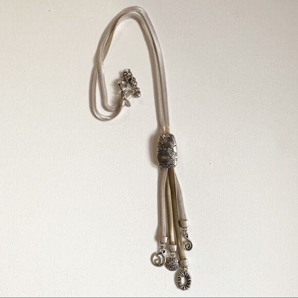 CHICO'S Flat Snake Chain Y Charm Necklace - Picture 1 of 7